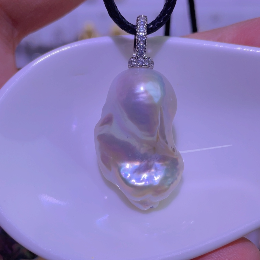 淡水珍珠未镶嵌天然淡水珍珠吊坠