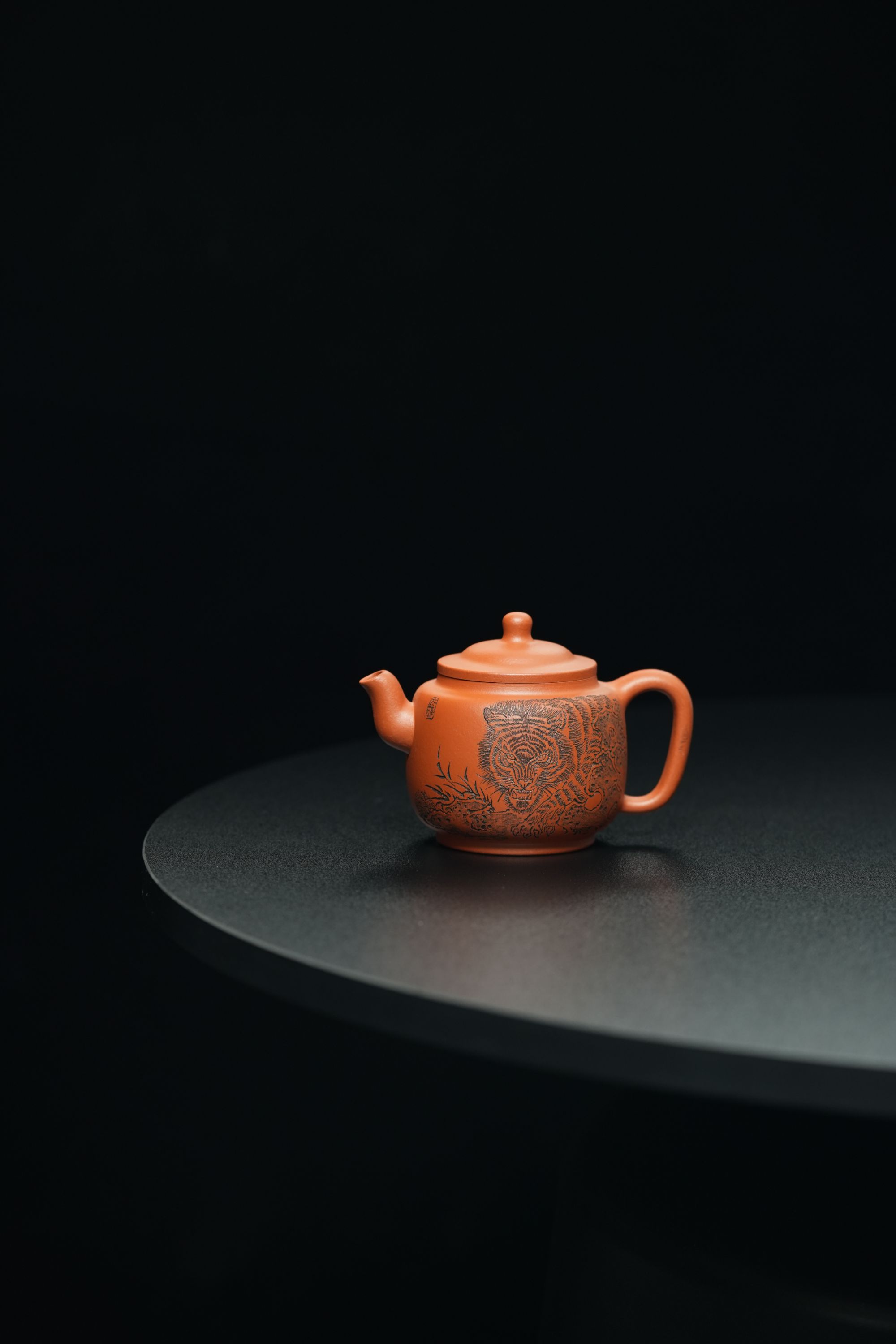 24.HZY朱泥[墨林]宜兴原矿手工紫砂壶