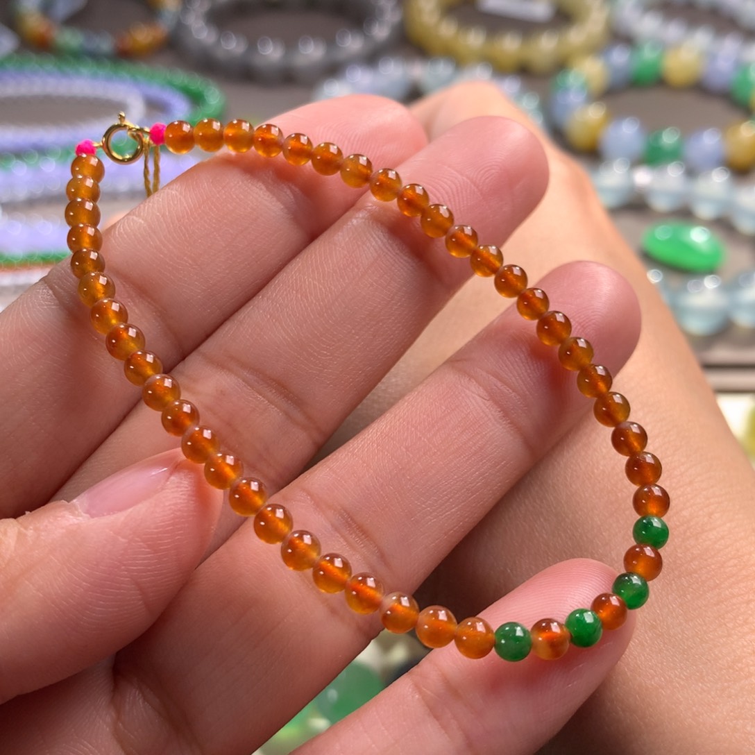 翡翠手链未镶嵌卡3.6