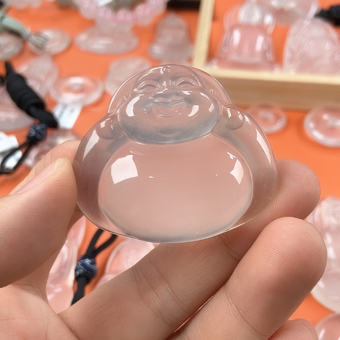 石英质玉未镶嵌颈饰摇*摇佛公