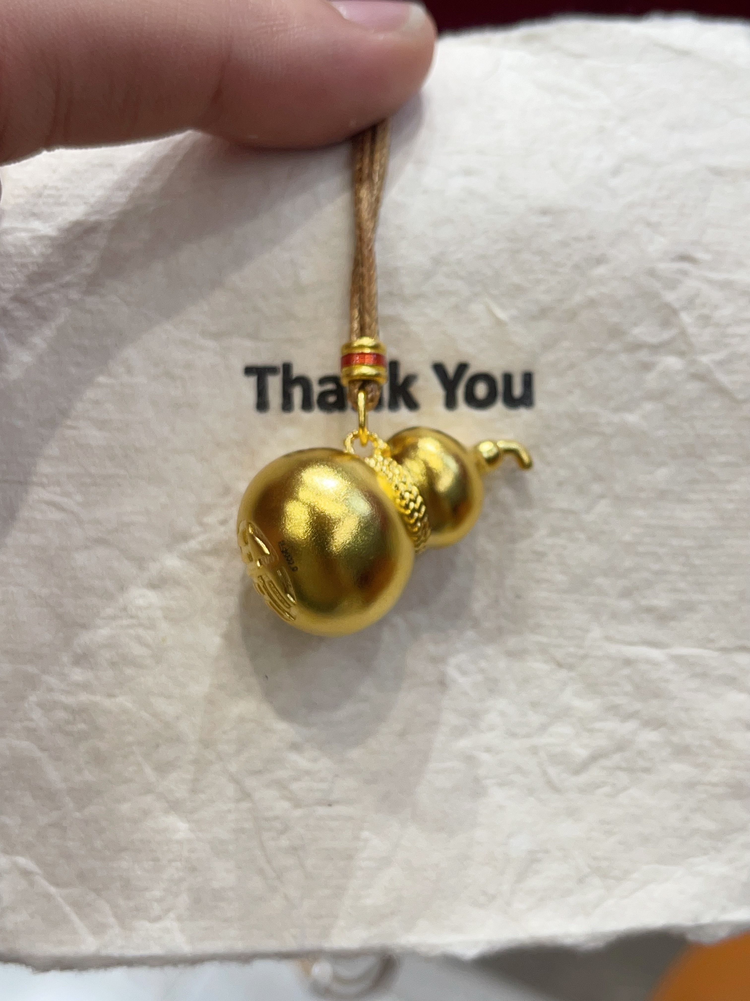 【菠萝黄金】足金999 黄金葫芦古法吊坠 金重：31.73克