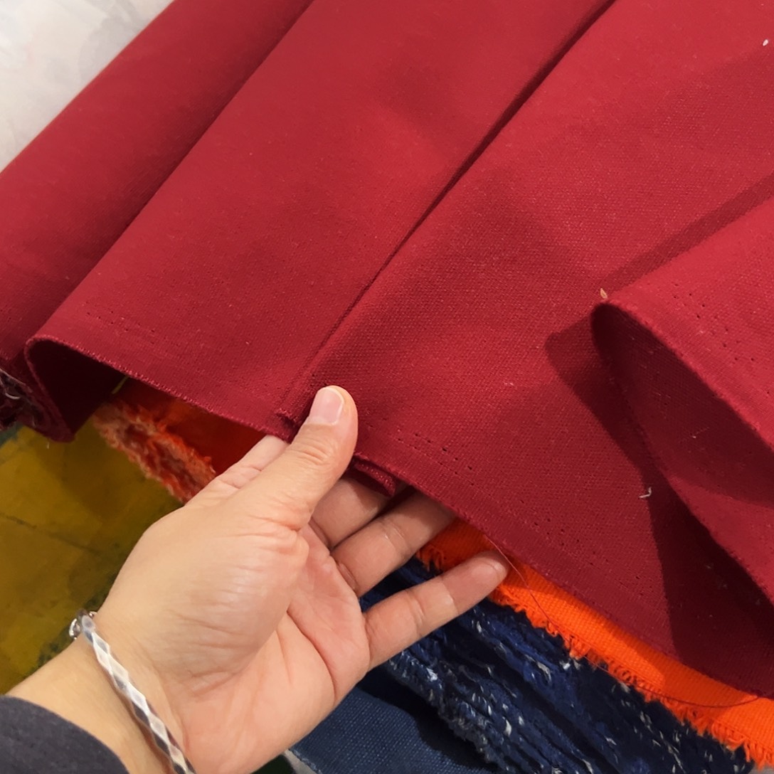 棉福袋一米价纯棉帆布1.5宽果子微瑕B2区酒红色