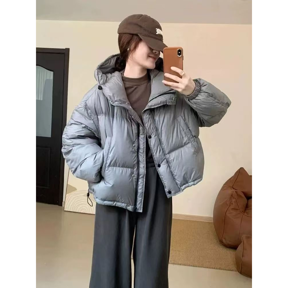 1515 女士韩版时尚冬季连帽宽松短款保暖棉服 三楼