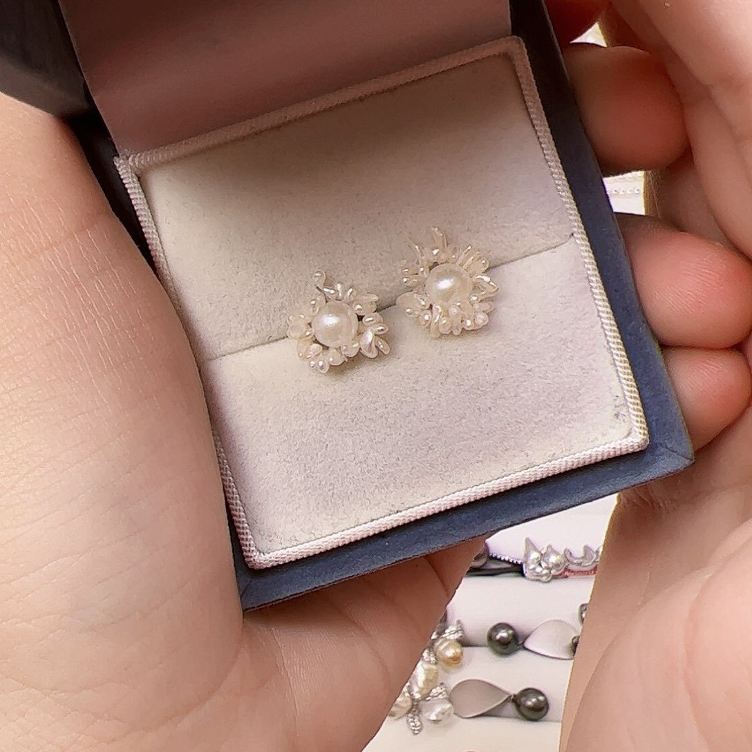 海水珍珠耳饰未镶嵌