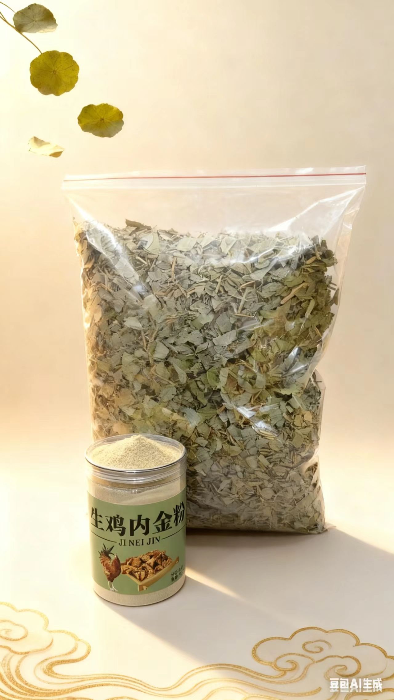 自家散养鸡内金无沙子【生粉】300克+500金钱草干货