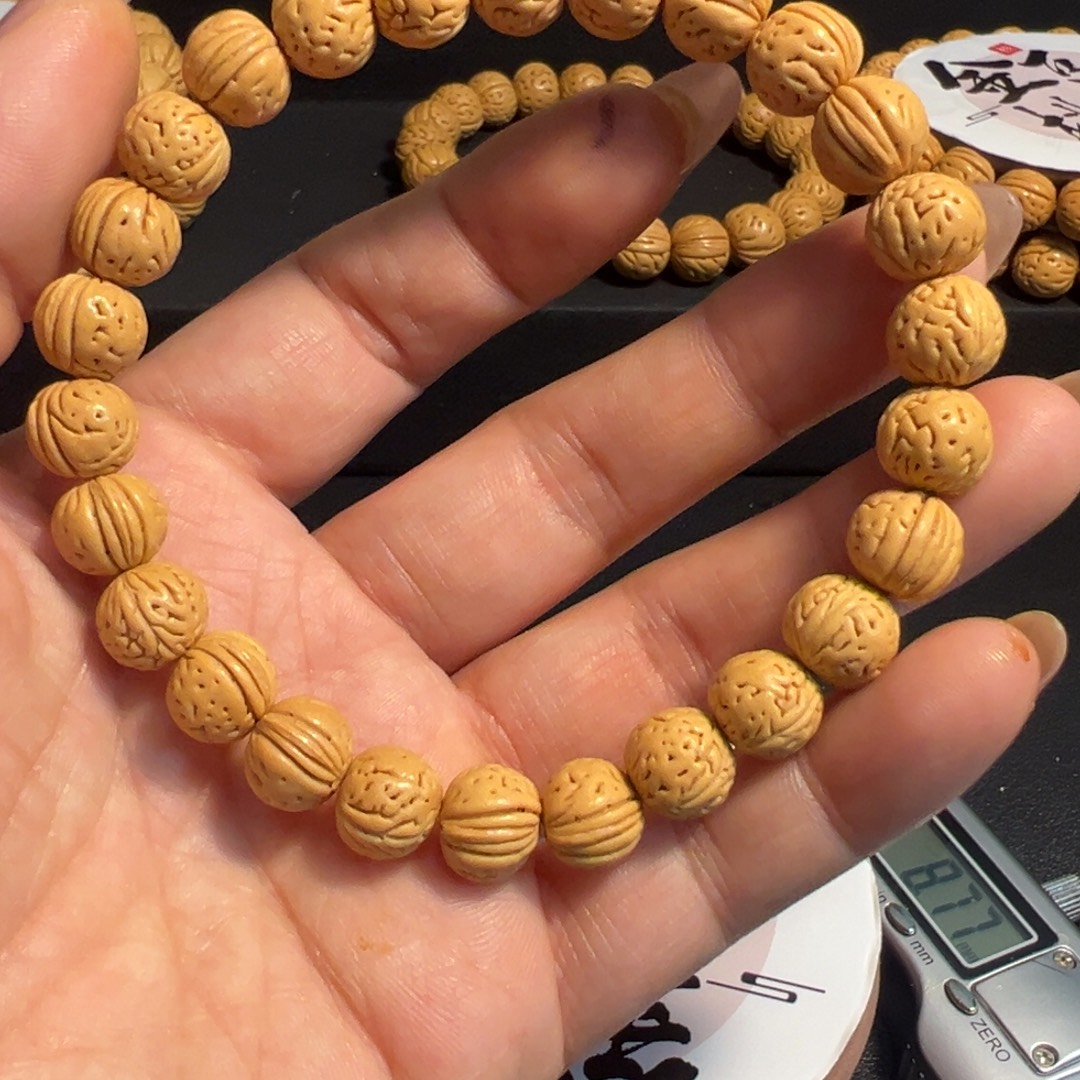 悟***空吊坠桃核一物一图精品三道金