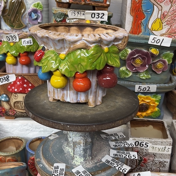 粗陶材质多肉花盆