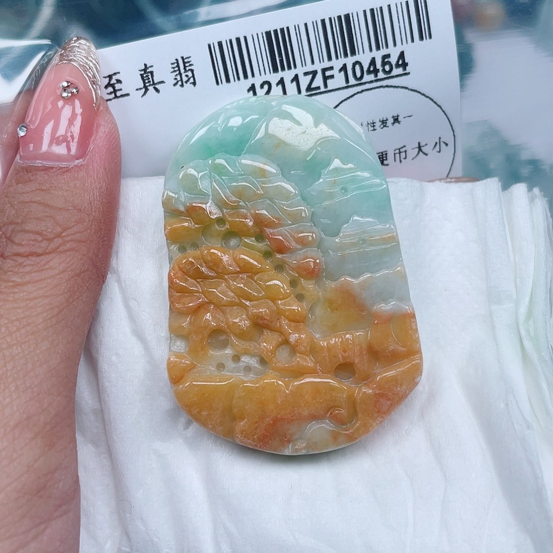 翡翠未镶嵌吊坠(不含链)