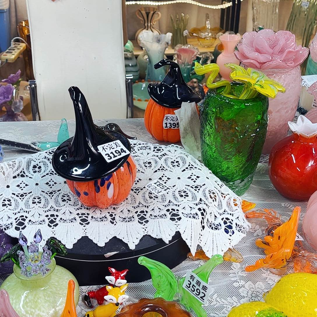 3194南瓜 家悦琉璃工艺品歪不完美