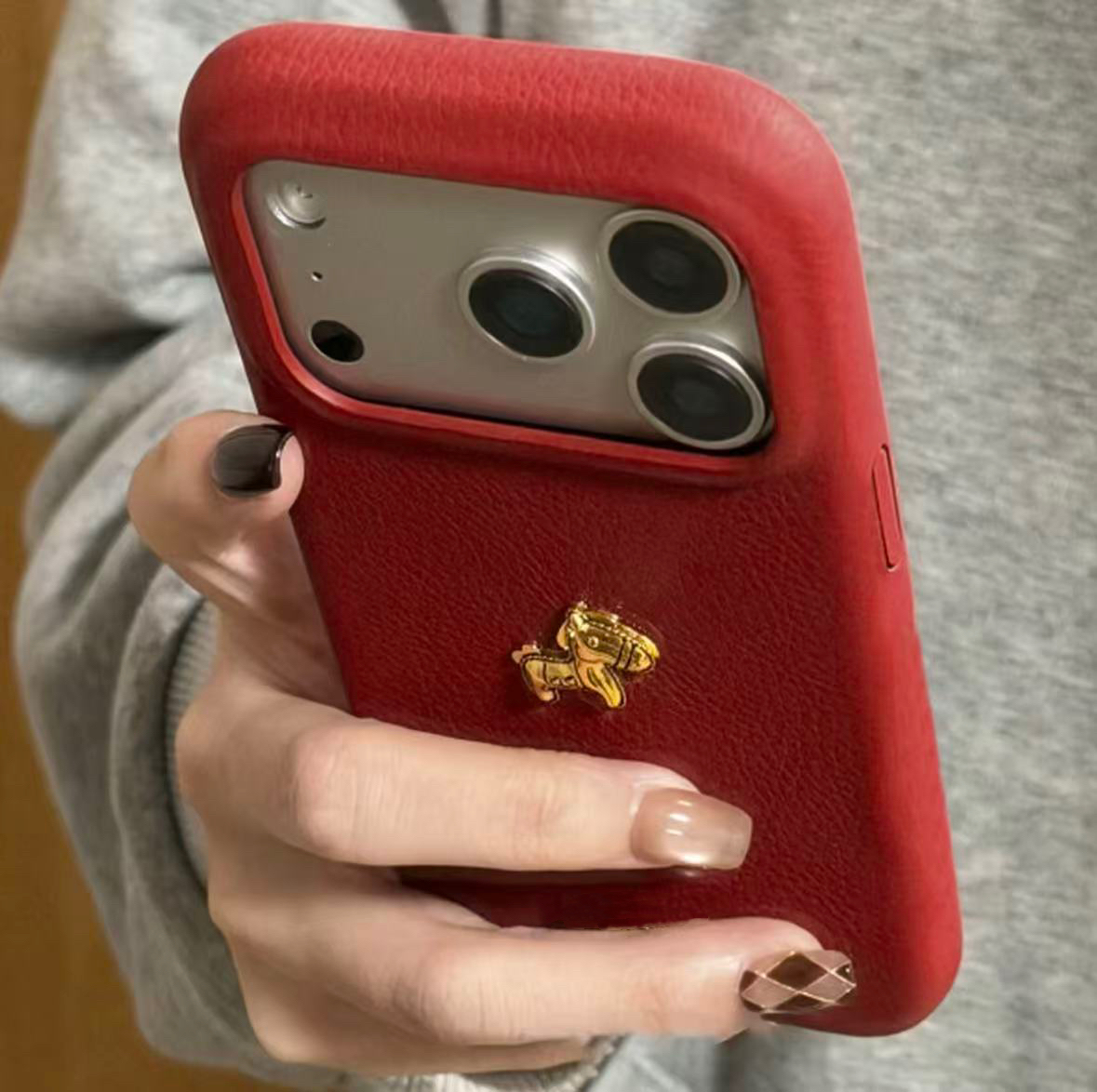 ins韩风高级新年小马适用苹果17promax/16手机壳华为荣耀oppovivo