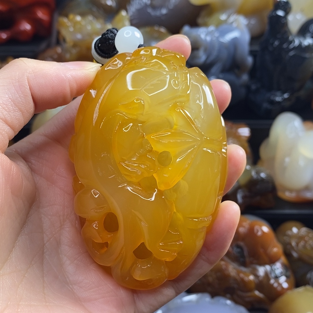 玛瑙/玉髓未镶嵌手把件