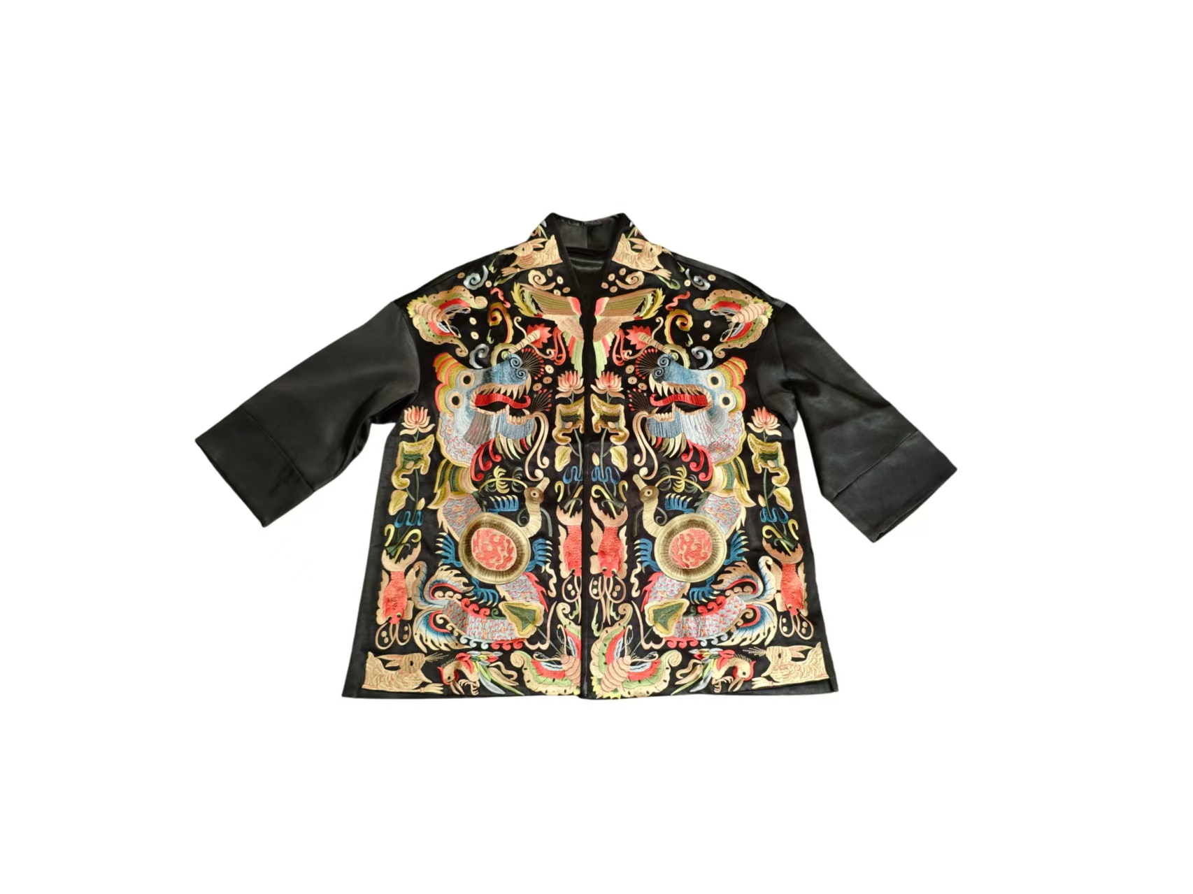 锦帛花衣天下原创设计刺绣新中式国风时尚百搭女装春秋对开外套