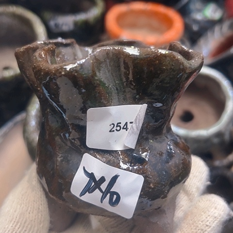 红陶粗陶花盆手工