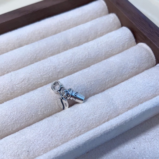 坠链均925银 S925纯银韩版时尚小众设计感吊坠时尚韩个性侧坠