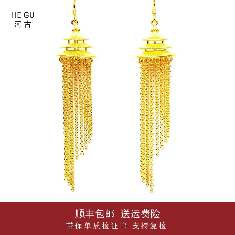 足银耳饰 【天坛耳饰】复古国风轻奢浪漫气质日常百搭时尚 流苏耳坠