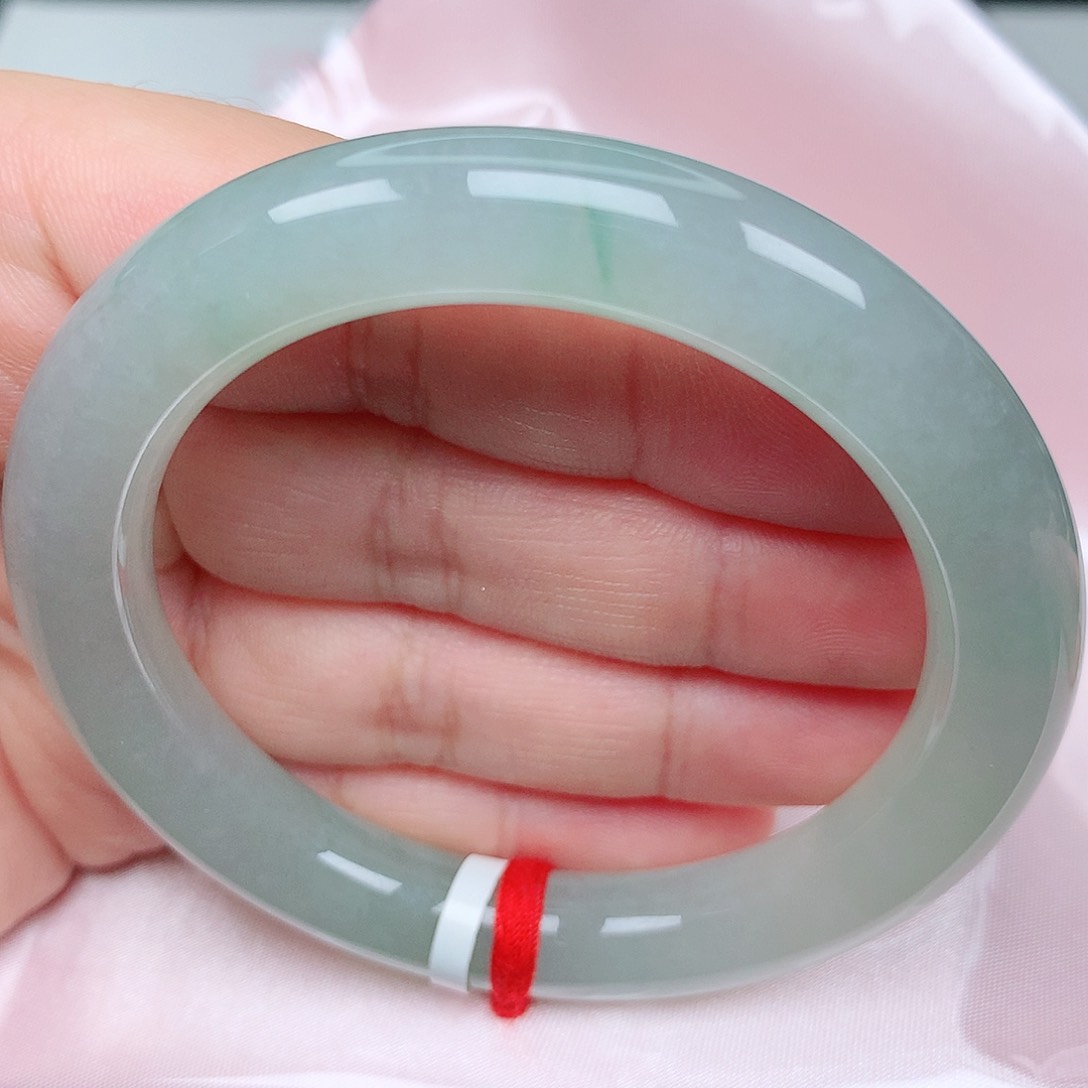 未镶嵌手镯（圆镯）翡翠29冰满绿