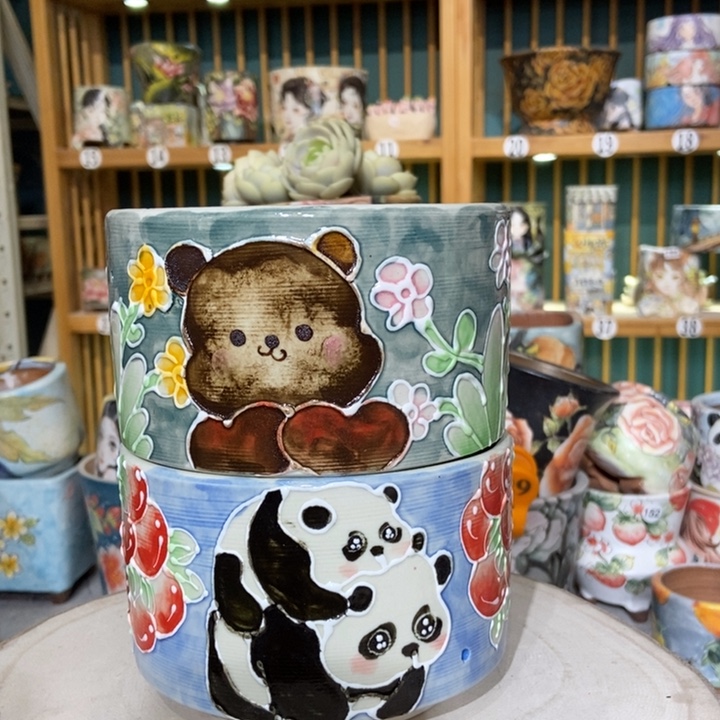 红陶景德镇艺术手绘作品