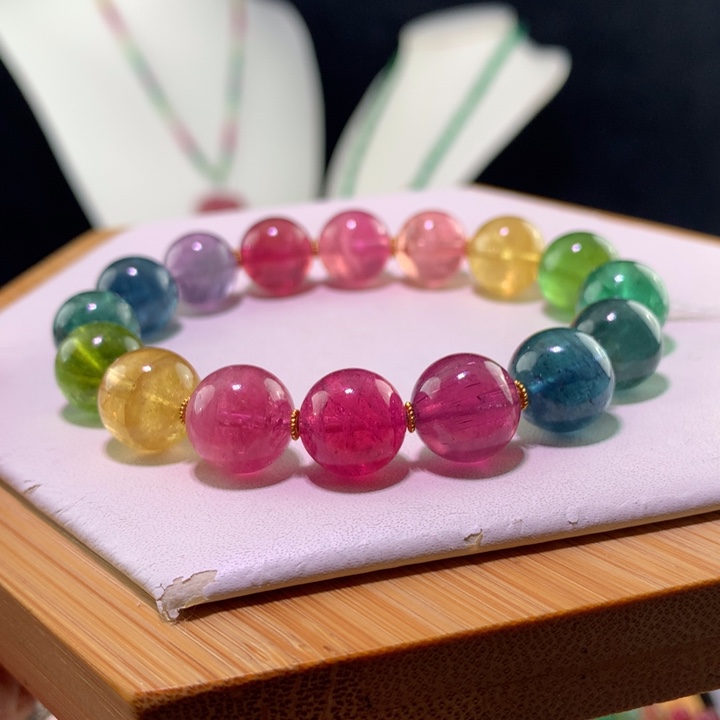 双色碧玺手链未镶嵌