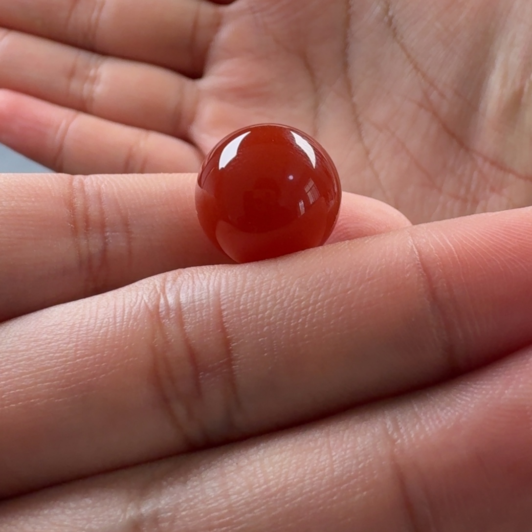南红玛瑙未镶嵌圆珠15.1mm