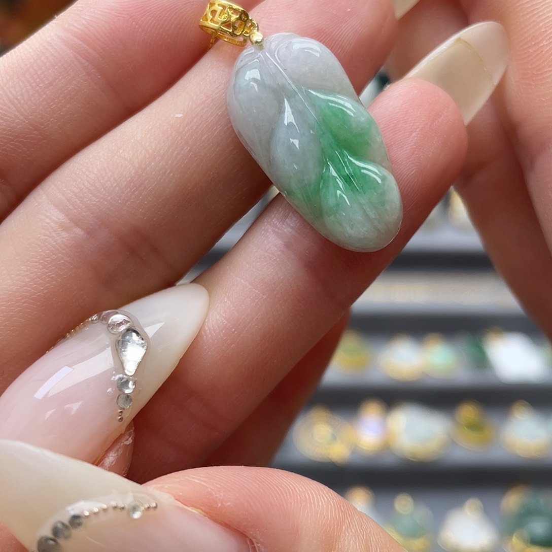 翡翠银S925镶嵌吊坠(不含链)