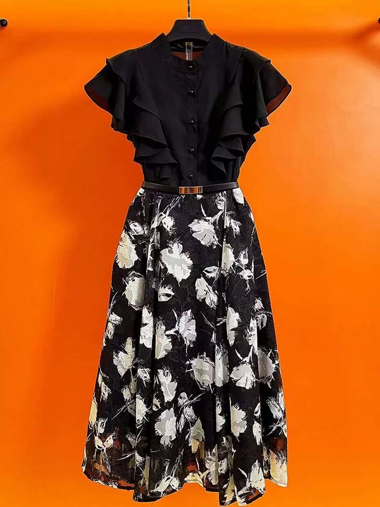 （燕子宠粉福利）圆领不褪色轻熟风夏季法式连衣裙潮流女士裙子