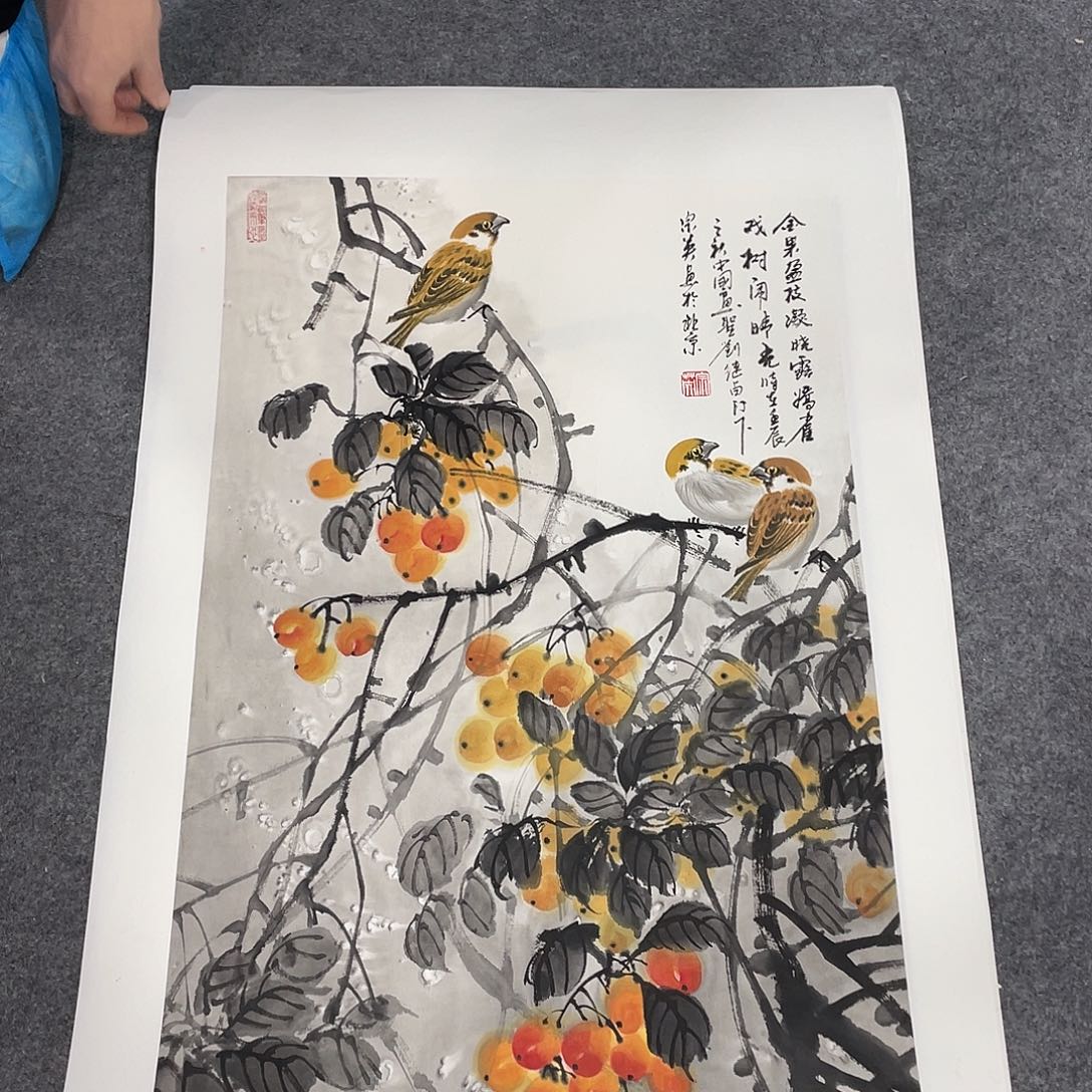 国画今天上午国画作品展示