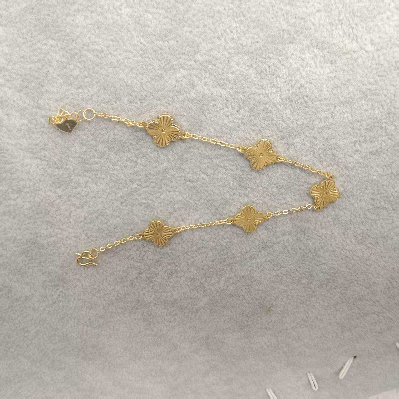 足银手链 四叶草手链金小（简约时尚）