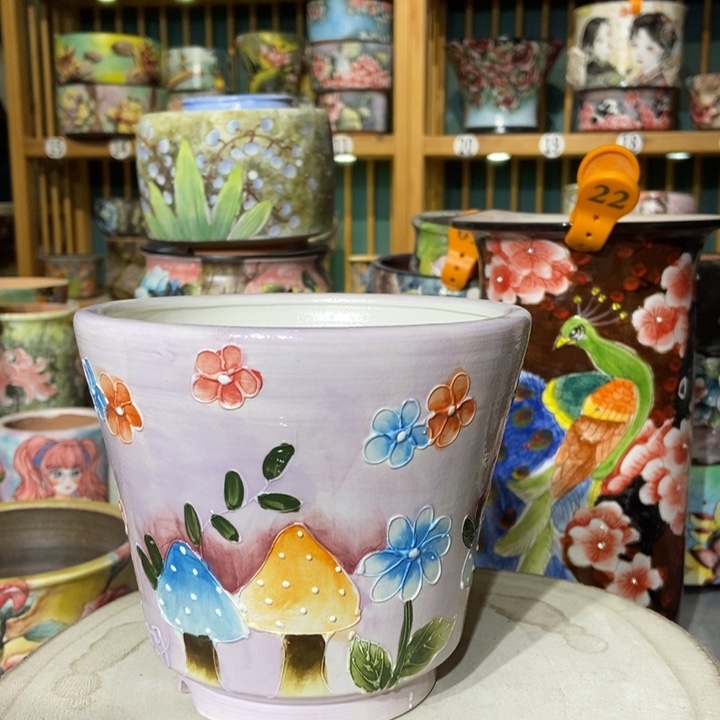 红陶景德镇艺术手绘作品