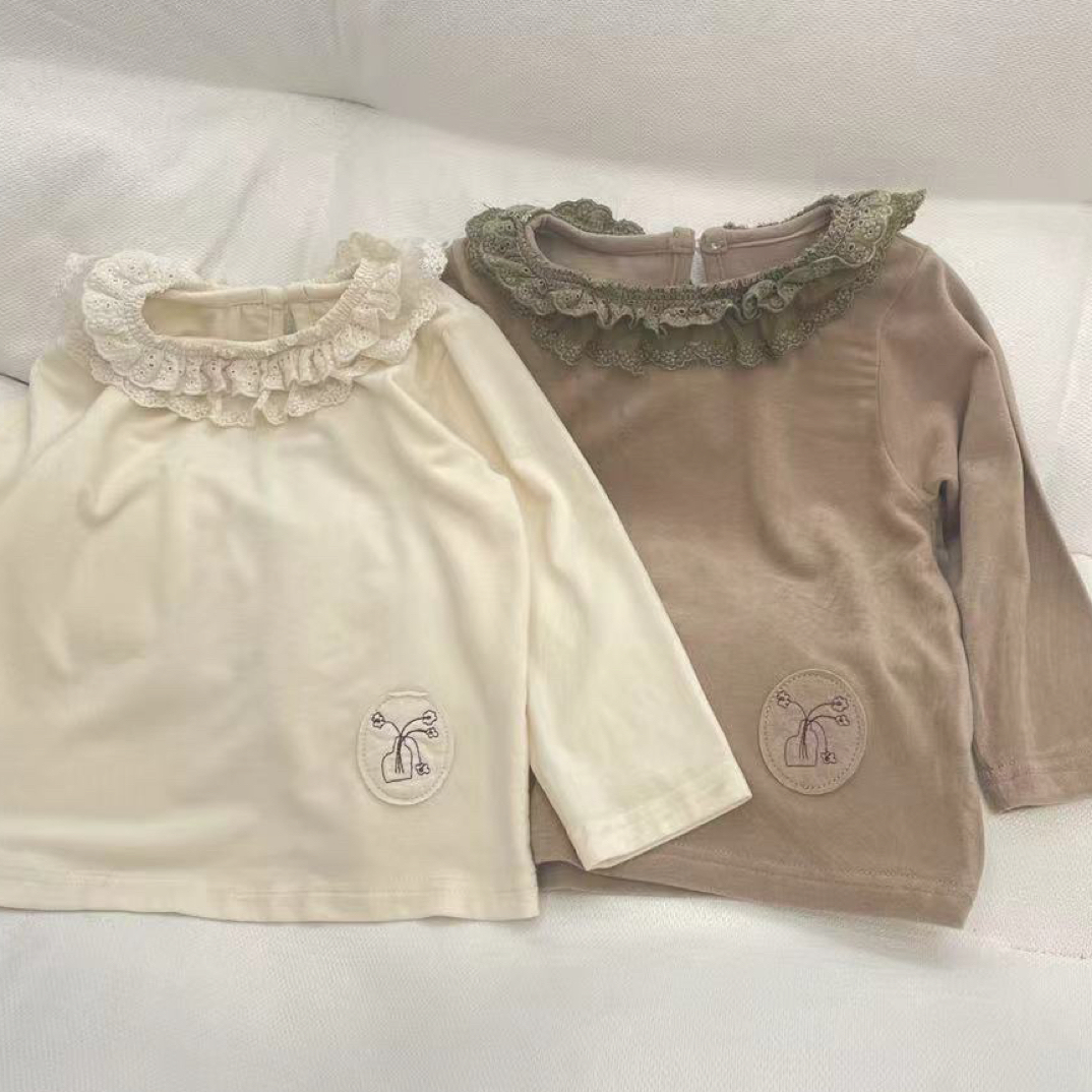 草房子 25秋 25300女童娃娃领打底衫（汉服）时尚
