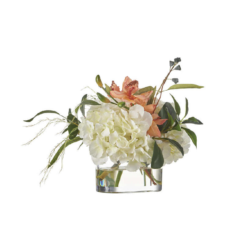 美克美家Rehome【簇锦绣球蕙兰盆花】高档轻奢客厅玄关花艺装饰摆件