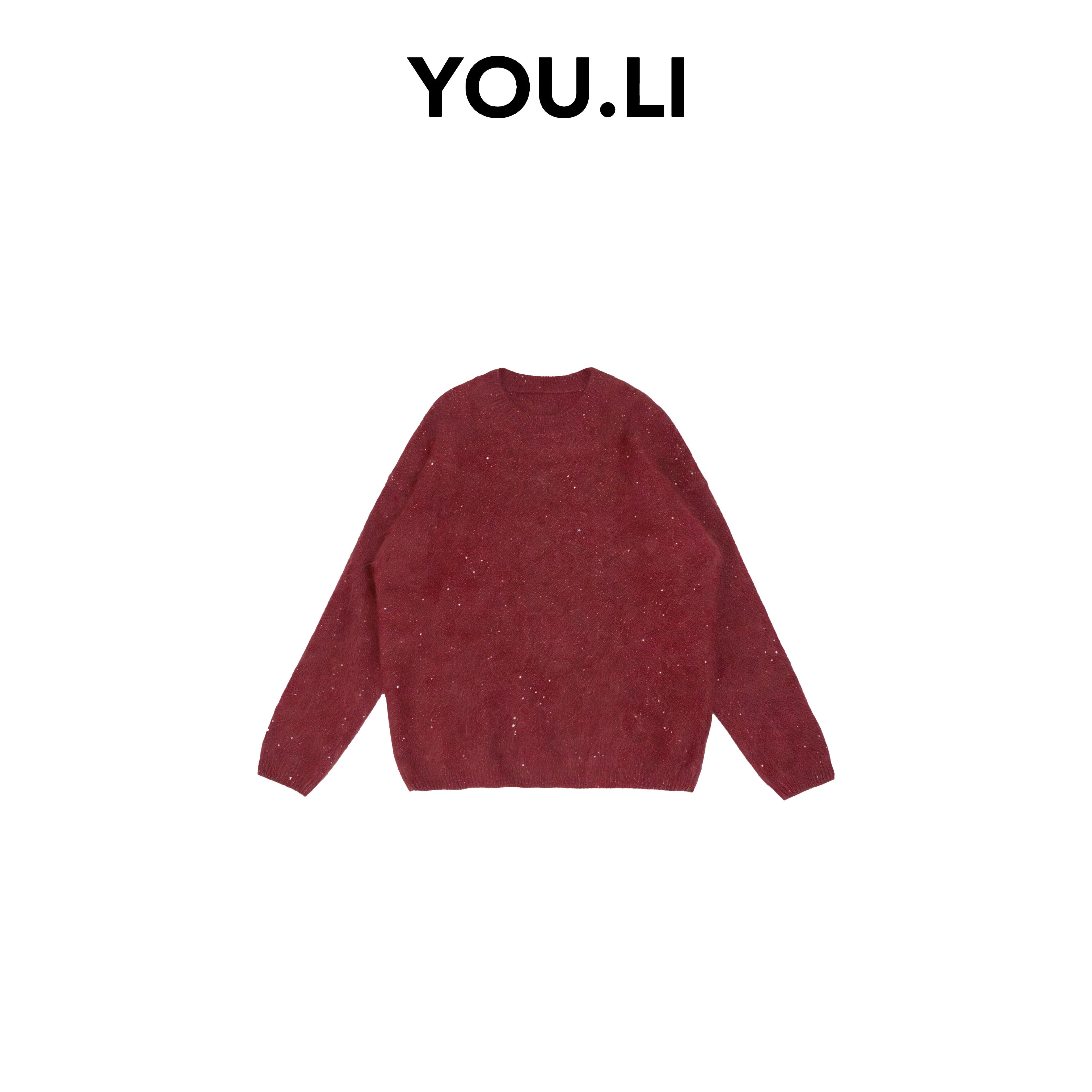 【拉绒系列】珠片星空款亮闪闪山羊绒羊毛拉绒圆领毛衣毛衫