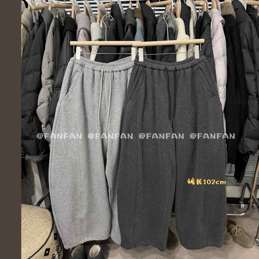 2025冬季加绒加厚松紧超柔糯米裤