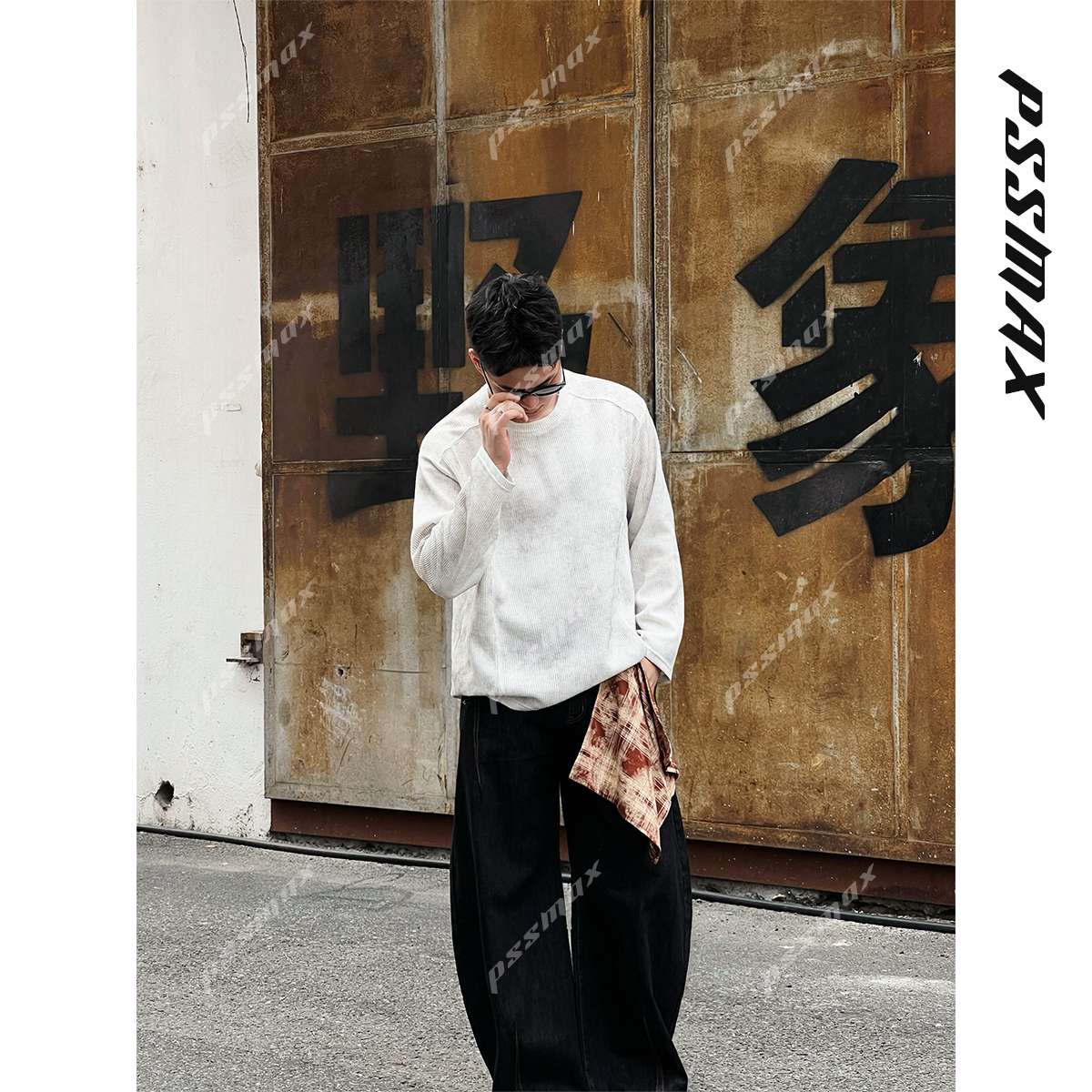 【现货】胖俗俗 PSSMAX【扎染线条设计】2025早秋新款休闲宽松卫衣
