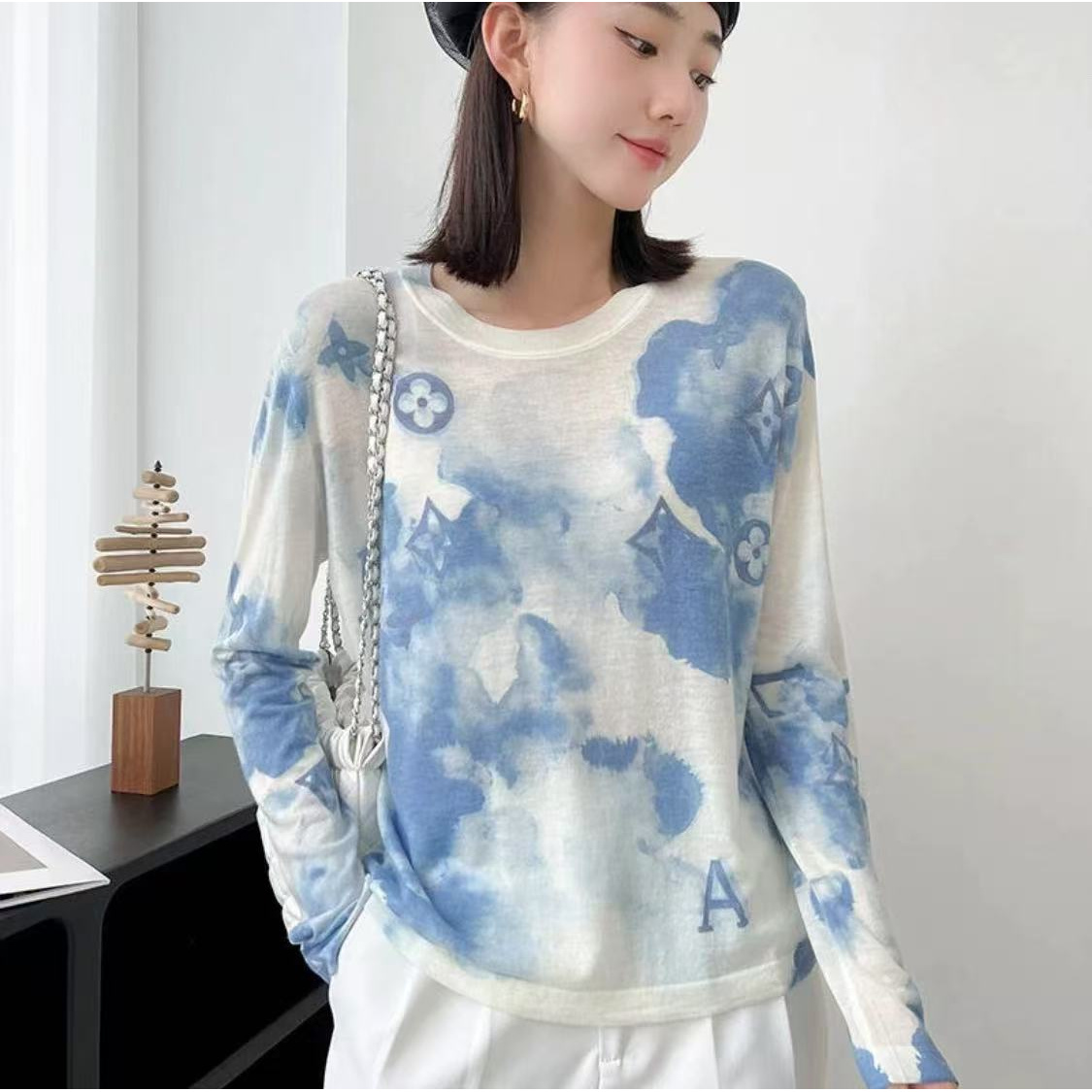 （玉姐家）新款长袖圆领软糯打底衫 新选f972 J09207