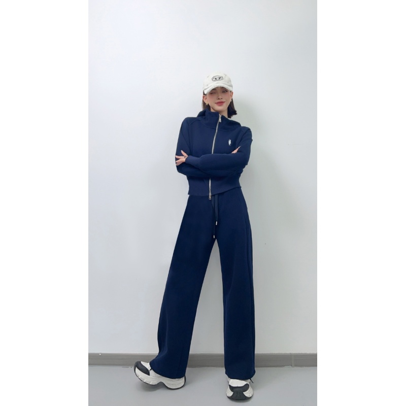 休闲风时尚套装阔腿裤连体时尚连衣裙秋季连帽-3601
