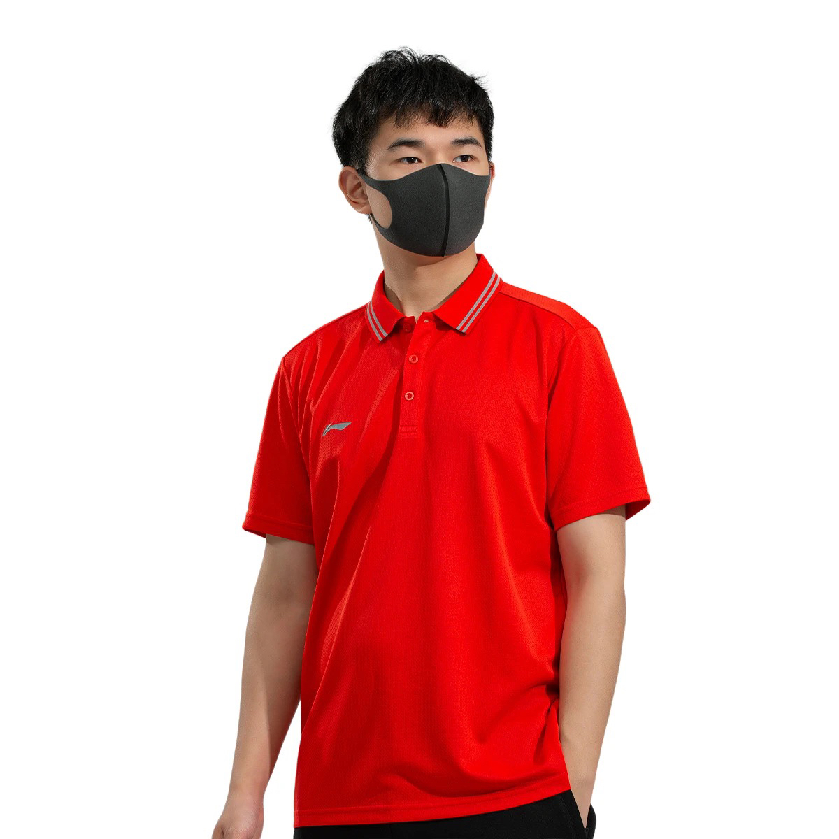 (直播）李宁健身系列短袖男子短袖POLO翻领速干休闲运动T恤APLT077