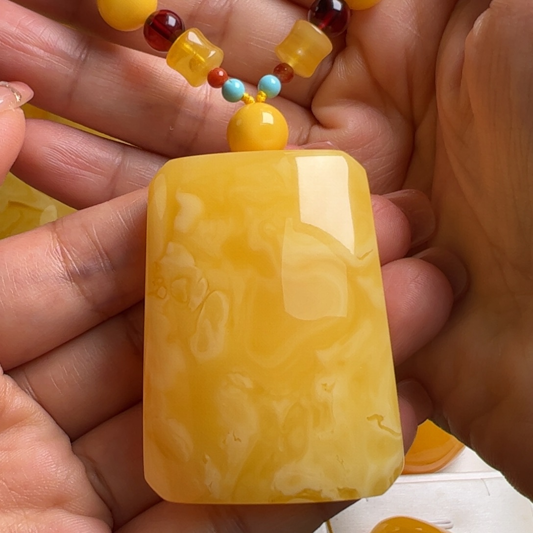 蜜蜡毛衣链未镶嵌无优化