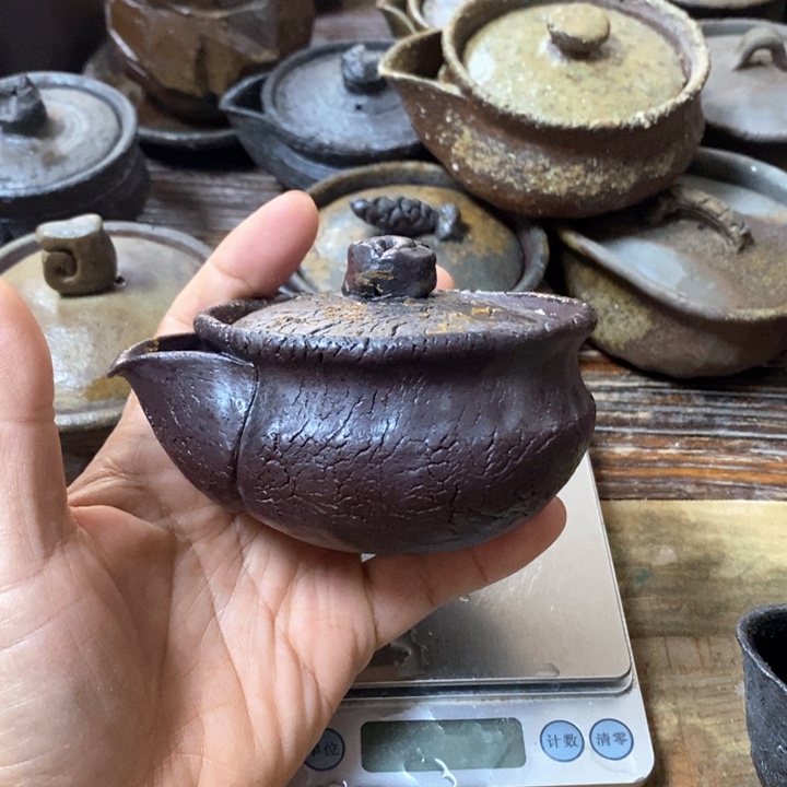 M***7全手捏柴烧瑕疵宝瓶，