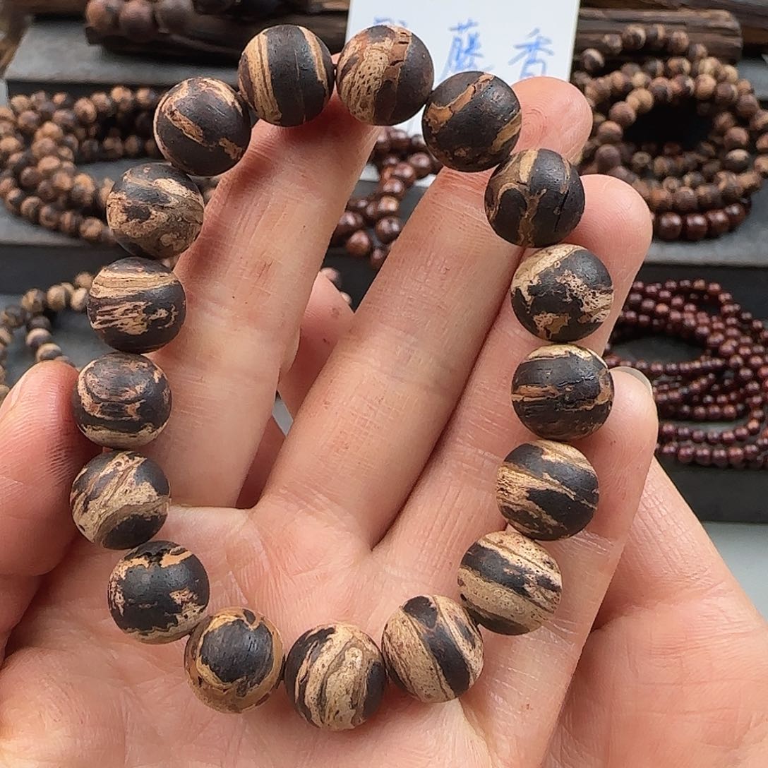 降真香手串/手链1.2黄金甲爆甲无胶