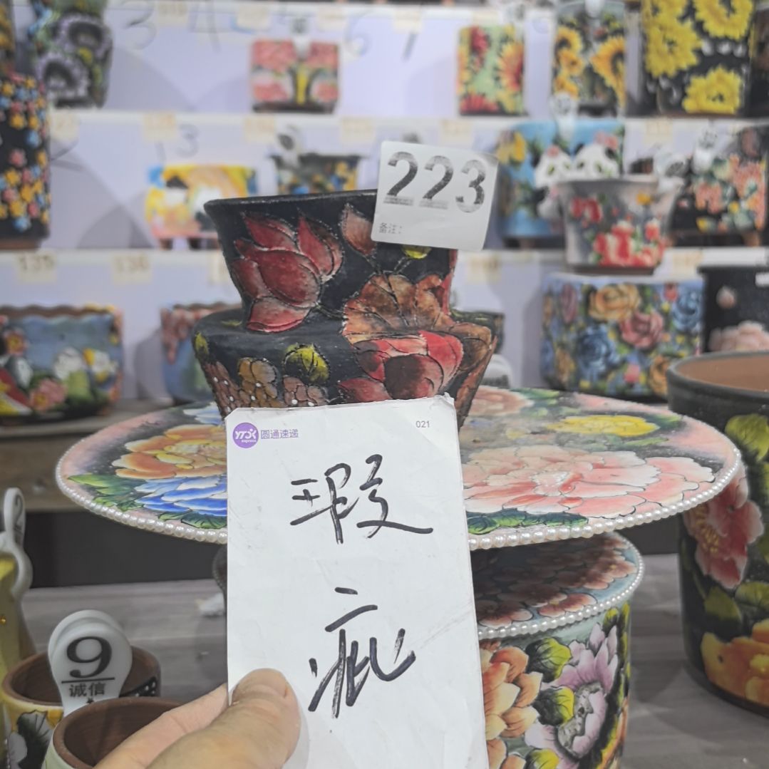红泥花盆景德镇花盆
