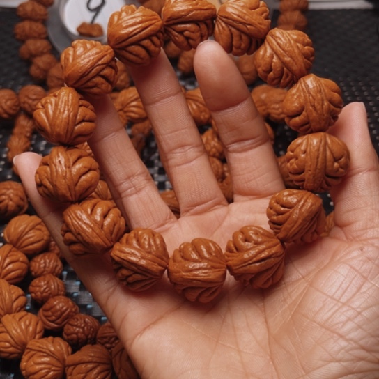 桃核手串龙纹桃核