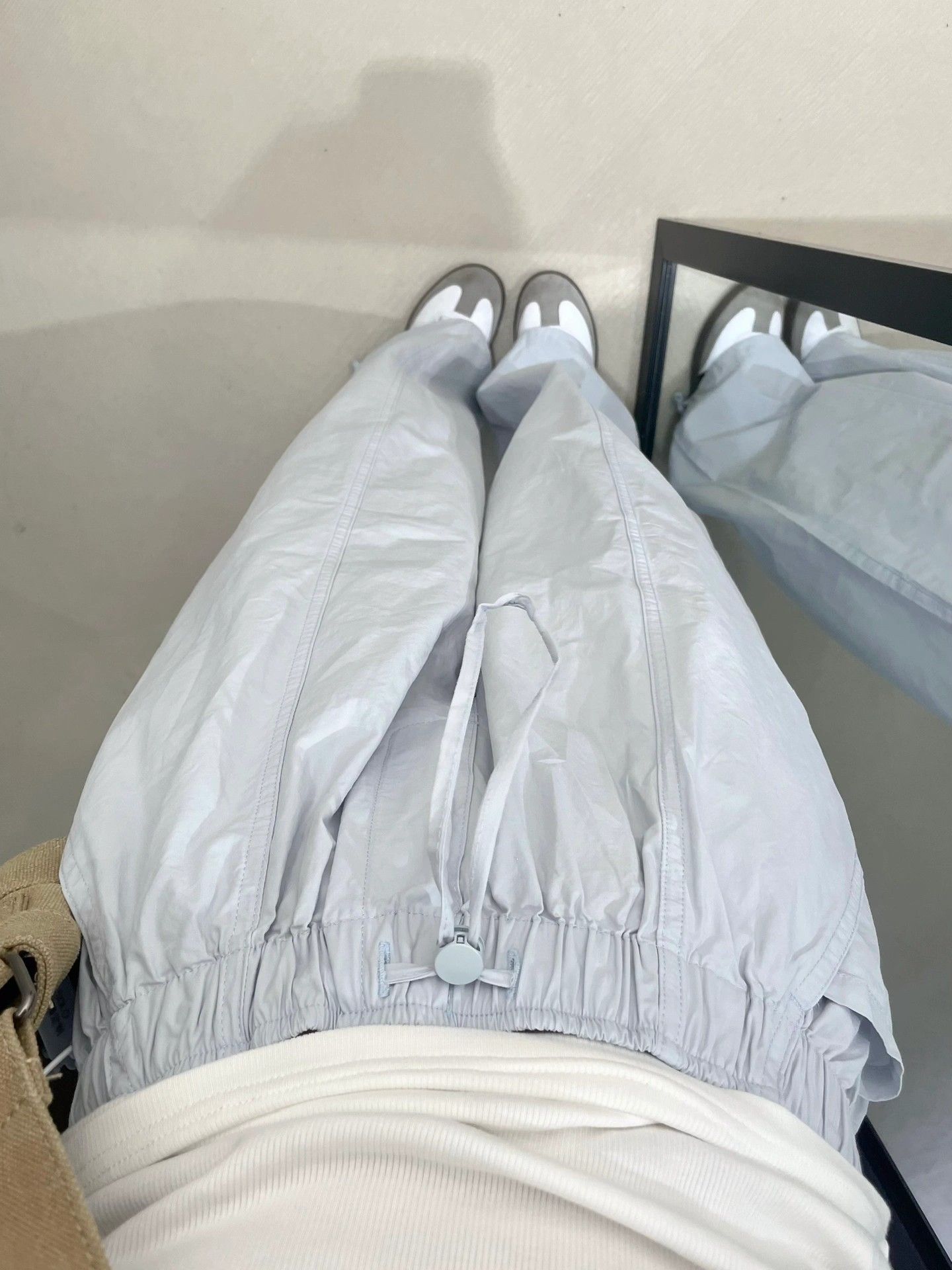 【裤长105】【图片与实物不符】高腰直筒宽松阔腿裤设计感小众拖地裤