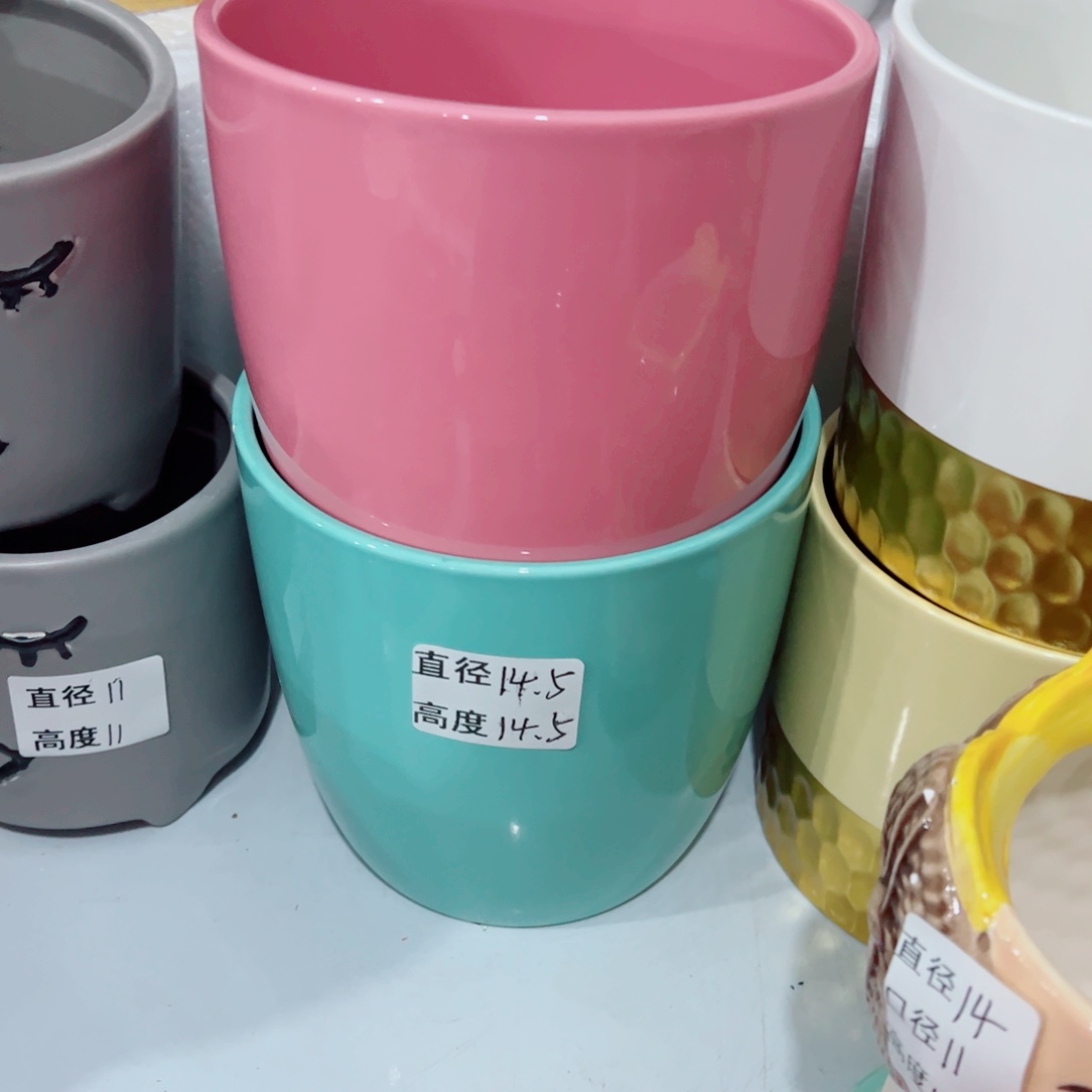 有孔，陶瓷花盆满10米包邮发货