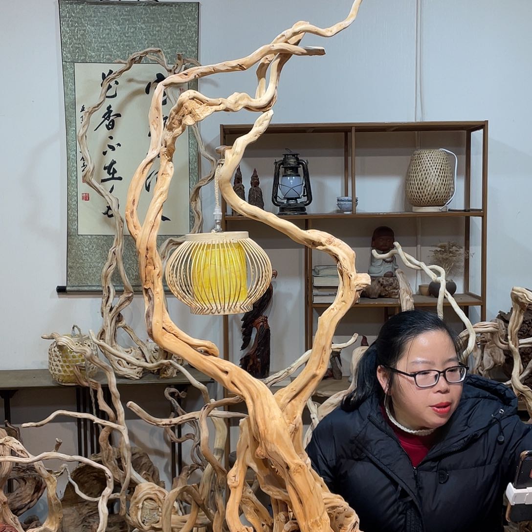 柏木杜鹃根根艺摆件