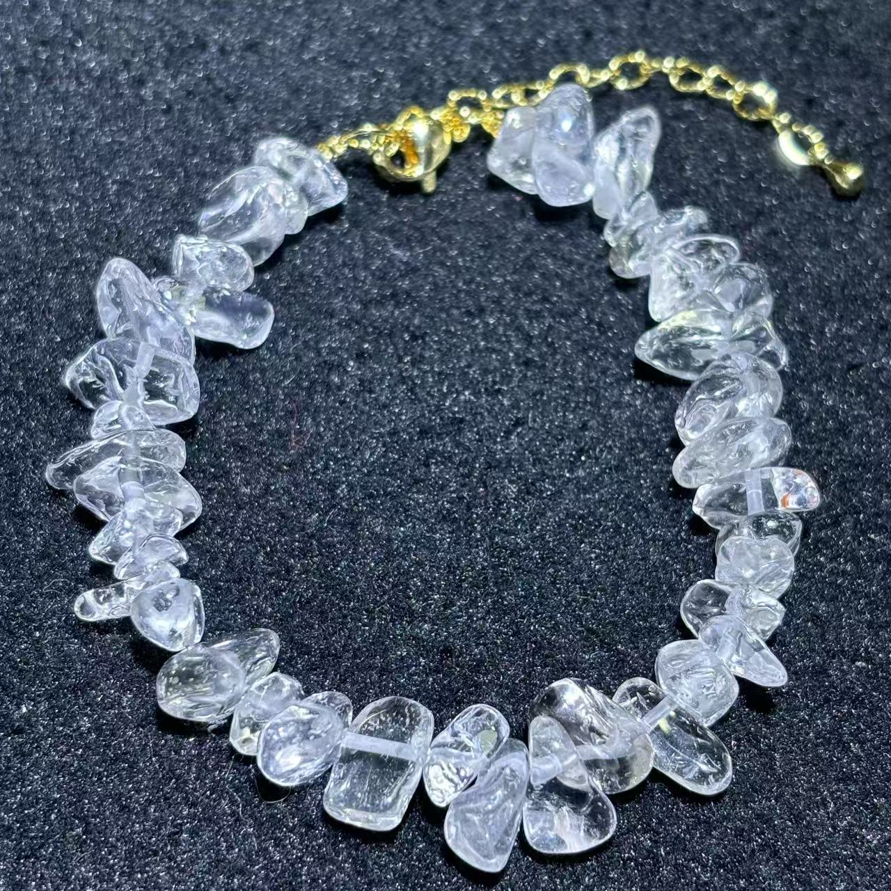 C10017-白水晶原石手链-可调节