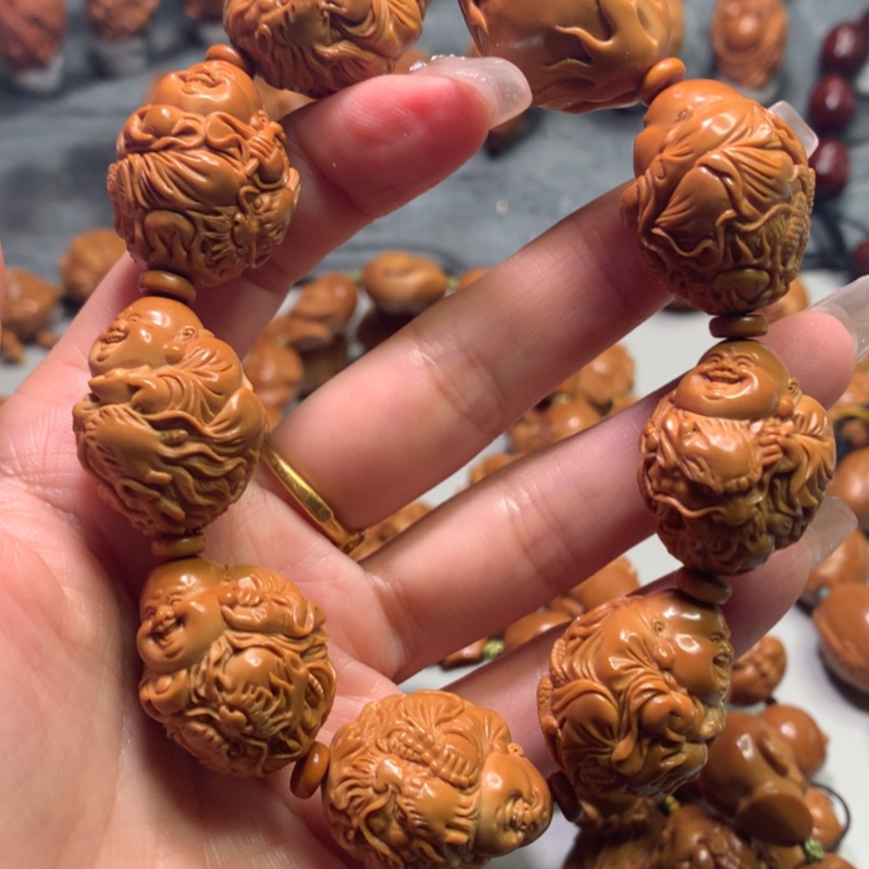 【闪购商品】橄榄核手串/手链H****X御龙弥勒