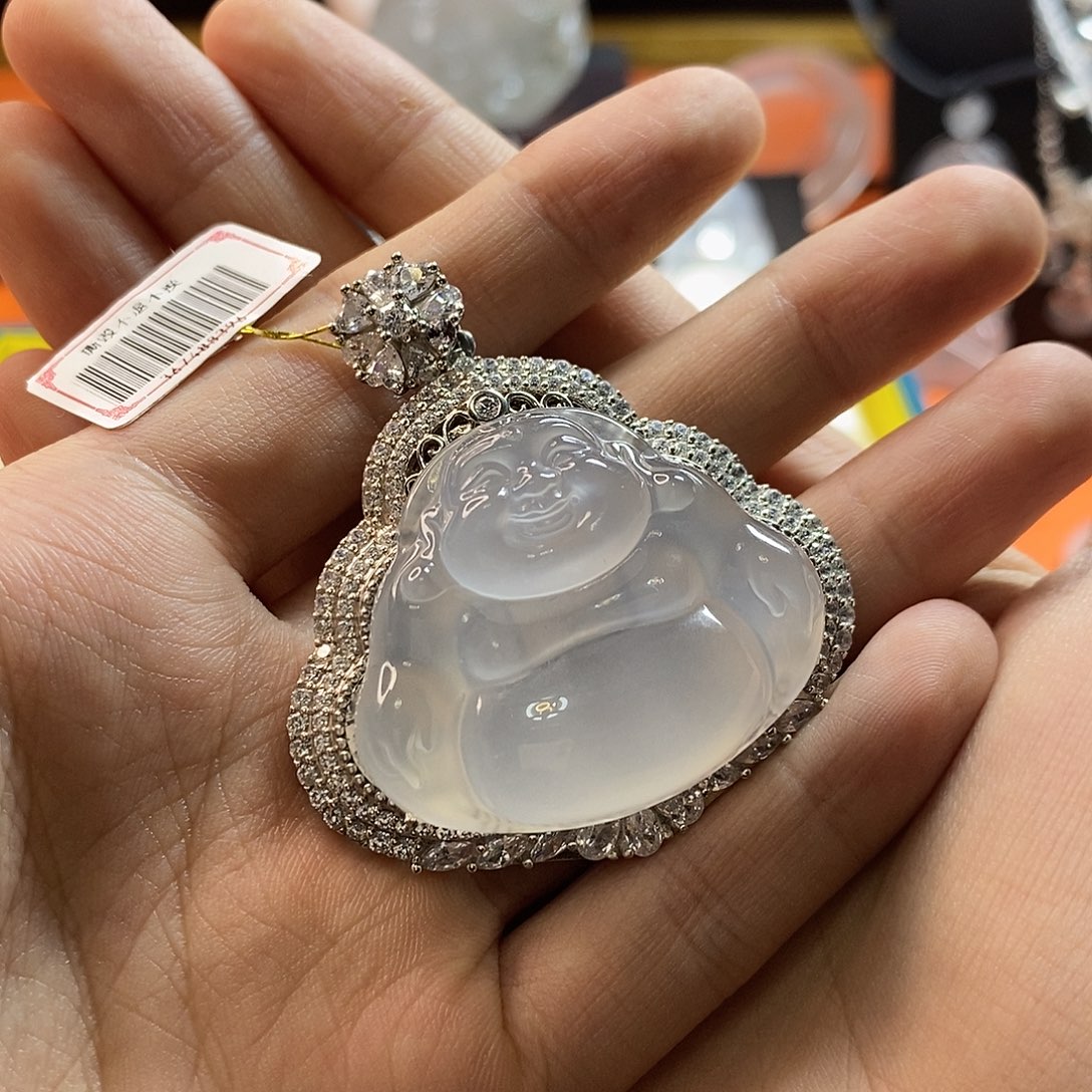 *****石英质玉银S925镶嵌颈饰