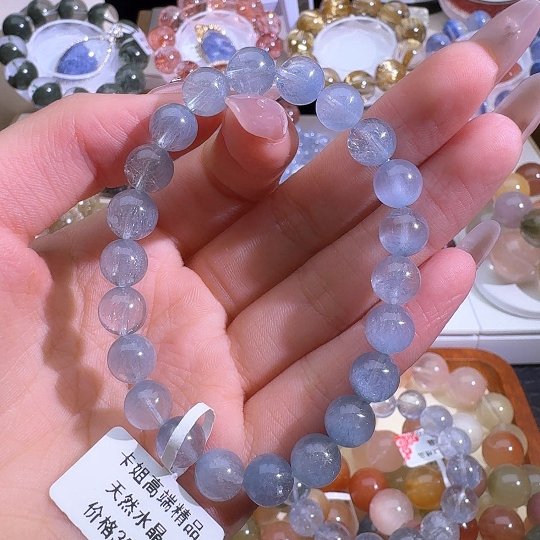 水晶手链未镶嵌天然巴西兔毛手串2