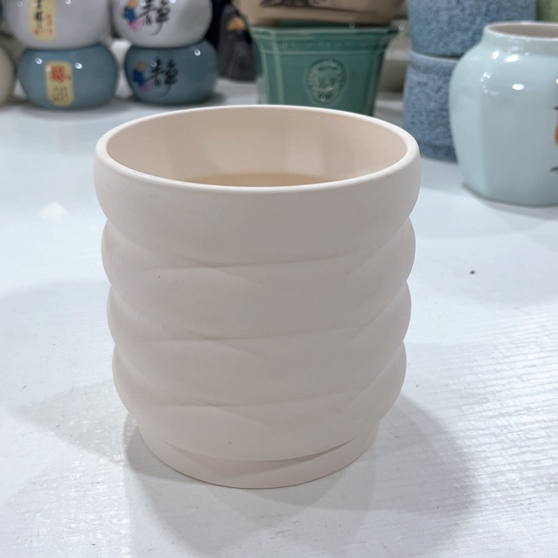 打孔口12*12陶瓷绿植多肉花盆拍满8.8包邮发货