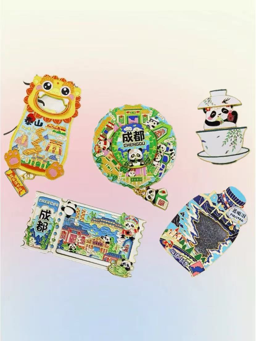 （金属）国潮高品质冰箱贴金属工艺摆件盲盒款式